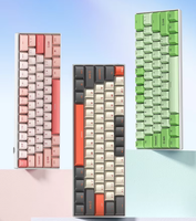 Clavier de jeu mécanique Keywin ZK61 Tri-mode 61 touches RGB avec interrupteurs rouges Hotswap USB Type-C Mini 60%