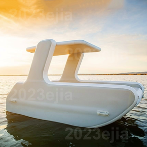 Acqua di lusso per il tempo libero gommone con baldacchino Mini barca elettrica pieghevole adulti Yacht gonfiabile per la pesca - Product Image 4