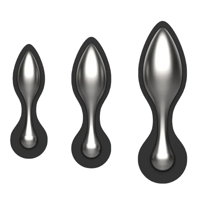 Silicone Vagina Anal Butt Plug with Metal Ball Sex Toys for Men and Women Gay Sex Toys Adult Toys