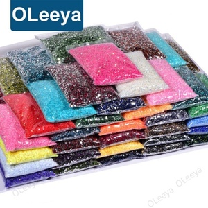Oleeya Factory Wholesale SS6-SS30 Jelly Flat Back Rhinestones <b>Resin</b> Non Hot Fix Rhinestone Crystal Rhinestones in Bulk - Product Image 2