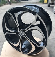 Jantes 5 branches à finition usinée noir brillant 18 19 20 21 pouces 5x114.3 5x120 5x112 pour M4 350Z Civic Si