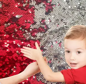 100% Polyester Large Sequins Sensory Graffiti Fabric Sensory Wall Sequin Flip Fabric for Toddlers Kids on The Floor/Wall/Desk