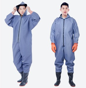 Combinaison <span class=keywords><strong>de</strong></span> pêche imperméable en PVC durable <span class=keywords><strong>de</strong></span> haute qualité pour hommes, avec bottes intégrées - Product Image 4