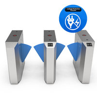 Sistema de Control de Acceso con Reconocimiento Facial y Barrera de Acero Inoxidable, Control de Entrada Inteligente Anti-Agresión para Residencias