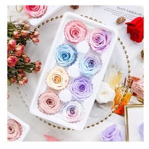 Roses immortelles, 8/lot, fleur <span class=keywords><strong>immortel</strong></span>, plantes conservées, pour la tête - Product Image 5