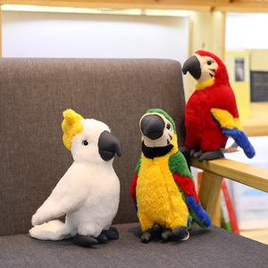 Juguete de Peluche de Simulación de Loro, Ara, Cacatúa, Galerita, Almohada Decorativa Creativa y Divertida, Regalo de Cumpleaños, Regalo de Navidad, Regalo de Año Nuevo - Product Image 2