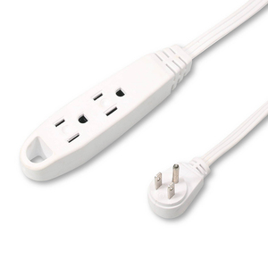 Cable de Extensión de Corriente de 2 Tomas, 3 Pies, 16AWG, SPT-3, Estándar Estadounidense, Cable de 3 Clavijas para Computadora de Escritorio y TV - Product Image 1