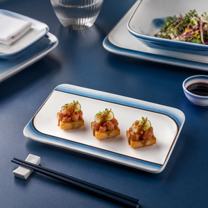 <span class=keywords><strong>Assiette</strong></span> de table en mélamine imitation porcelaine, plat de restaurant, <span class=keywords><strong>assiette</strong></span> à poisson créative irrégulière, usage commercial - Product Image 6