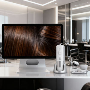 Analyseur de follicules pileux avec lumière blanche AI RGB, lumière polarisée croisée, lumière UV, images HD, détection de la santé du cuir chevelu, vente en usine - Product Image 1