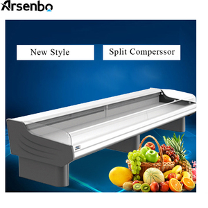Réfrigérateur d'affichage de supermarché de refroidisseur de fruits de mer de style fendu avec le réfrigérateur en gros de bon <span class=keywords><strong>prix</strong></span> - Product Image 2