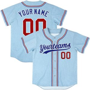 Custom <b>Baseball</b> Jersey Unisex Adult Personalized Stitched Name Number Breathable Tackle Twill 360 Grams Button Down Shirt - Product Image 1