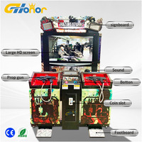 Machine de jeu de tir à deux joueurs en gros, simulateur d'arcade intérieur Razing Storm Gun Game Machine