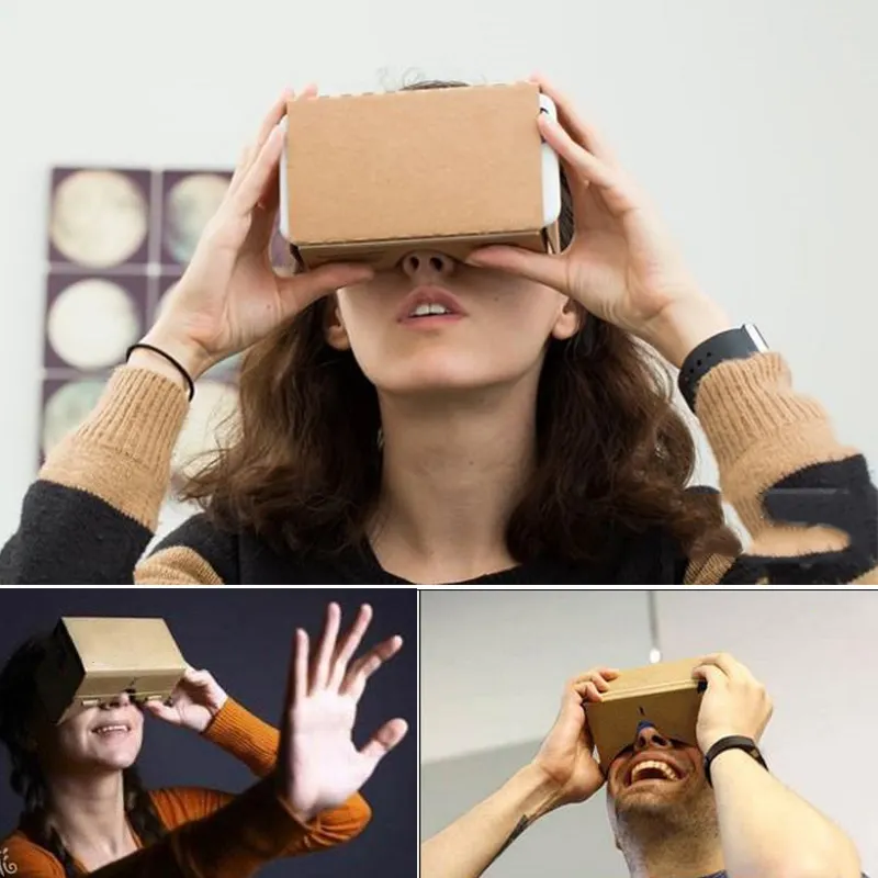Custom VR 2.0 Google Cardboard VR Glasses Virtual Reality 3D Glasses Kit for 3d movies