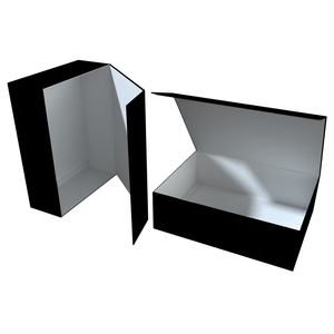 Black Customized Size Fold Magnetic Boxes For Packages Garment Packiging Apparel Packaging Box