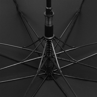 Parapluie de pluie surdimensionné à longue tige, résistant aux intempéries, avec armature en fibre de verre et tissu hydrofuge haute densité