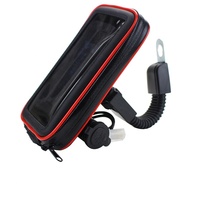 Rétroviseur 2 en 1 5V2.1A Chargeur étanche pour téléphone Support USB pour téléphone de moto