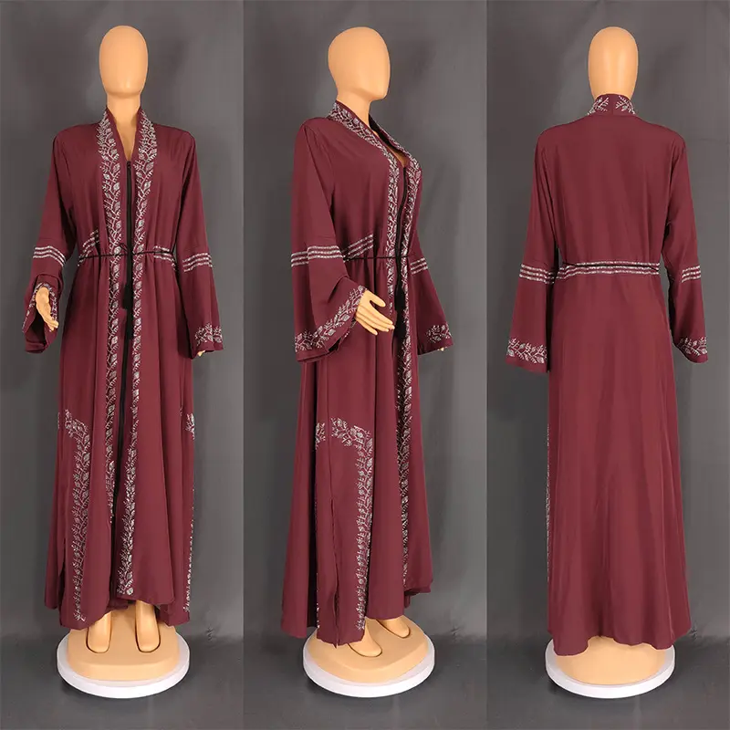 Oversize musulmano Eid Ramadan islamico allentato strass Abaya Maxi abito da donna musulmano abito da preghiera Dubai islamico Thobe