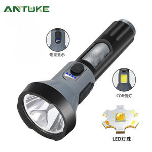 Ak-C90 Rechargeable <b>Flashlight</b> 100Mh LED Camping Light With Display High Power Battery Operated <b>Torch</b> - Product Image 3