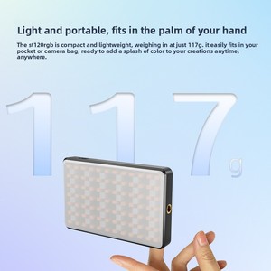 Luce LED RGB 12W per <span class=keywords><strong>Video</strong></span> 2500-9000K CRI 95, Illuminazione Ricaricabile 3Ah per Fotocamera con 20 Effetti Speciali per Streaming Live su <span class=keywords><strong>YouTube</strong></span> - Product Image 5