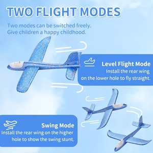 Jouets volants d'extérieur, avions en mousse EVA à lancer à la main, planeur en mousse, modèle d'avion avec lumière LED - Product Image 4