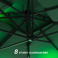 Parasol de terrasse moderne pour l'extérieur, 3*3M, parasol cantilever commercial imperméable pour hôtel, restaurant