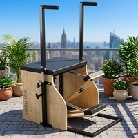 Chaise de Pilates Wunda de studio, équipement personnel de haute qualité, stable, avec pédale fendue, en bois, pour usage domestique – Exercice corporel durable