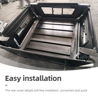 Couverture de benne de camion Tri-Open pour Dodge Ram 1500 Rambox, benne de 5,7 pieds avec boîte de rangement latérale
