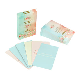 Admite Personalización completa, Impresión de tarjetas de alabanza curativas, juego de tarjetas de afirmación positiva, caras y espalda con Tuck Box - Product Image 5