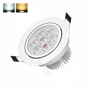 Lámpara LED de Techo Empotrada de 7W, 110V - 220V, Foco Redondo con Controlador, 3000-6500K, Recorte de 90mm - Product Image 1