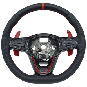 Volante de Cuero Perforado Compatible con Volkswagen Golf 8R <span class=keywords><strong>MK8</strong></span> <span class=keywords><strong>GTI</strong></span>/GTD, Disponible en Stock - Product Image 1