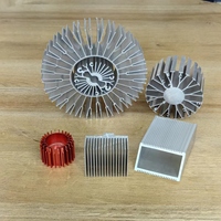 Dissipateur thermique en aluminium extrudé anodisé, dissipateur thermique en aluminium usiné CNC, profilé en aluminium pour appareils LED