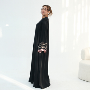 ชุดอาบายะหรูหราสำหรับรอมฎอนอีด ปี 2026 เสื้อผ้าอิสลาม ผ้าไนดา ประดับลูกปัดทำมือ อาบายะแบบปิด ดูไบ ชุดอาบายะสุภาพสตรี ชุดมุสลิม ขายส่ง - Product Image 4
