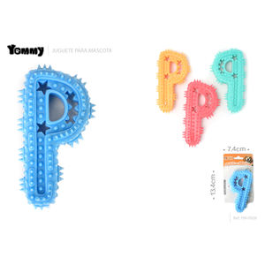 Giocattolo da masticare per cani Yommy Pet, 12,5 cm, in TPR, con stelle e punte. - Product Image 4