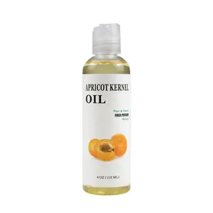 Private Label Organic Apricot Kernel Feminino Massageador Corporal Essencial Óleo Básico Skincare Hair Care Pure Apricot Kernel Base Oil