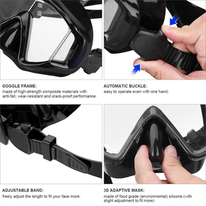 Vente en <span class=keywords><strong>gros</strong></span> de masques de plongée professionnels anti-buée, 3 lunettes, masque de plongée pour adulte, masque de plongée avec <span class=keywords><strong>tuba</strong></span> - Product Image 6