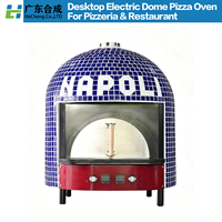 Four à pizza napolitain commercial en forme de dôme, four à pizza au gaz avec mosaïque de carreaux pour restaurant, pizzeria