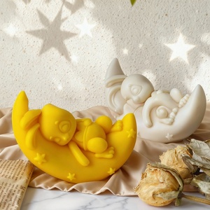 UNIMOULD Eco-Friendly Non-Stick Heat Resistant Moon for Scented Candle <b>Silicone</b> Mold DIY 3D Moon Hand Soap Plaster Cake - Product Image 2