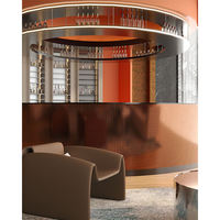 Carrelage mosaïque auto-adhésif effet 3D miroir métallique brillant personnalisé, imperméable, pour mur de fond de villa de luxe ou hôtel de prestige
