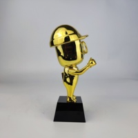 Usine personnalisée métal résine artisanat dessin animé homme Statue Sculpture trophée événements d'affaires cérémonie trophée pour gagnant