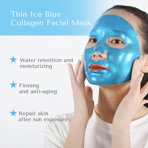 Oem Odm ไฮโดรเจลแผ่นให้ความชุ่มชื้นสำหรับใบหน้า,มาสก์บำรุงผิวปกป้องผิวจากวีแกนทางการแพทย์คอลลาเจนให้ความชุ่มชื้นบางสีฟ้า - Product Image 5