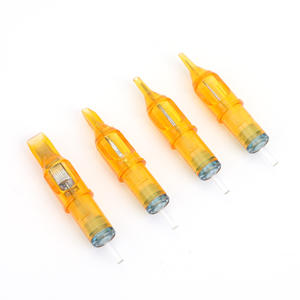 20 قطعة من إبر الوشم الصفراء ذات الاستخدام الواحد من الفولاذ المقاوم للصدأ، معقمة بنسبة 100% بغاز أكسيد الإيثيلين، لماكينات الوشم - Product Image 2