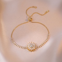 Nouveau coffret cadeau de confession de la Saint-Valentin et de la fête des mères avec fleur de soleil rotative ensemble de bijoux en titane en acier de quatre
