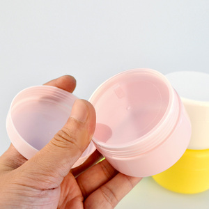 Haute qualité 20g 50g 100g 150g 250g <span class=keywords><strong>jaune</strong></span> vert rose Lotions de soin de la peau pot de crème en plastique récipient cosmétique avec couvercles - Product Image 5