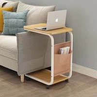 Table à thé mobile simple petite table carrée canapé table d'appoint salon étagère de rangement domestique