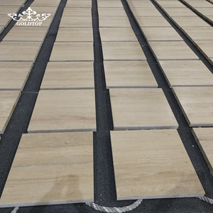 Carreaux de travertin gris argenté d'Italie GOLDTOP, résistants aux intempéries, aux UV, naturels, brossés, polis, pour terrasse et jardin - Product Image 3