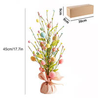 Décorations de Pâques, décoration créative d'œufs de Pâques, arbre pour la maison, scène de fête, décoration de table