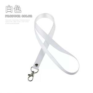 สายคล้องผ้าโพลีเอสเตอร์สายคล้องคอแบบเรียบริบบิ้นพิมพ์โลโก้ตามสั่ง - Product Image 4