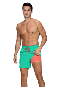 Pantalones cortos deportivos de playa para hombre con bolsillos con cremallera, modelo de buenas reseñas, bañadores de tela <span class=keywords><strong>el</strong></span>ástica de cuatro vías, patrón sólido - Product Image 3