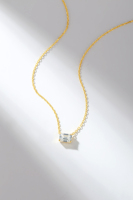 Collar con Colgante de Plata 925 Certificada con Zirconia y Moissanita, Diseño Personalizado con Logotipo, Venta al por Mayor Directo de Fábrica