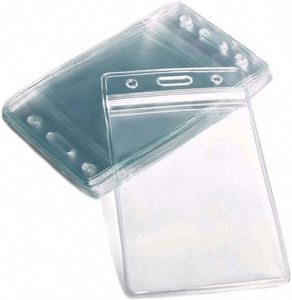 Porte-badges d'identification verticaux rigides, étanches, transparents, en plastique souple, pour cartes de crédit - Product Image 1
